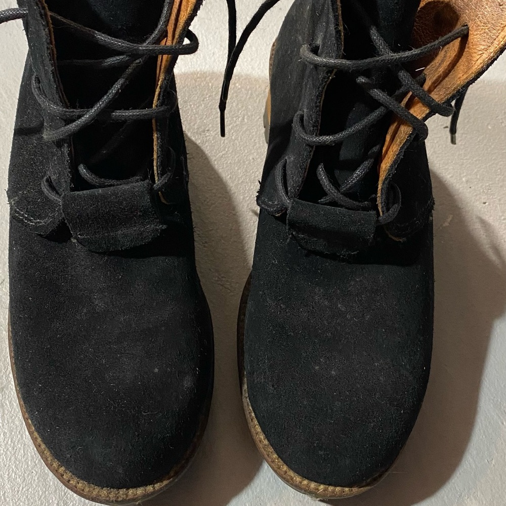 Superga Black Suede, Leather Footwear